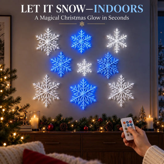 ❄️ LED Snowflake Wall Lights – Create a Magical Christmas Glow