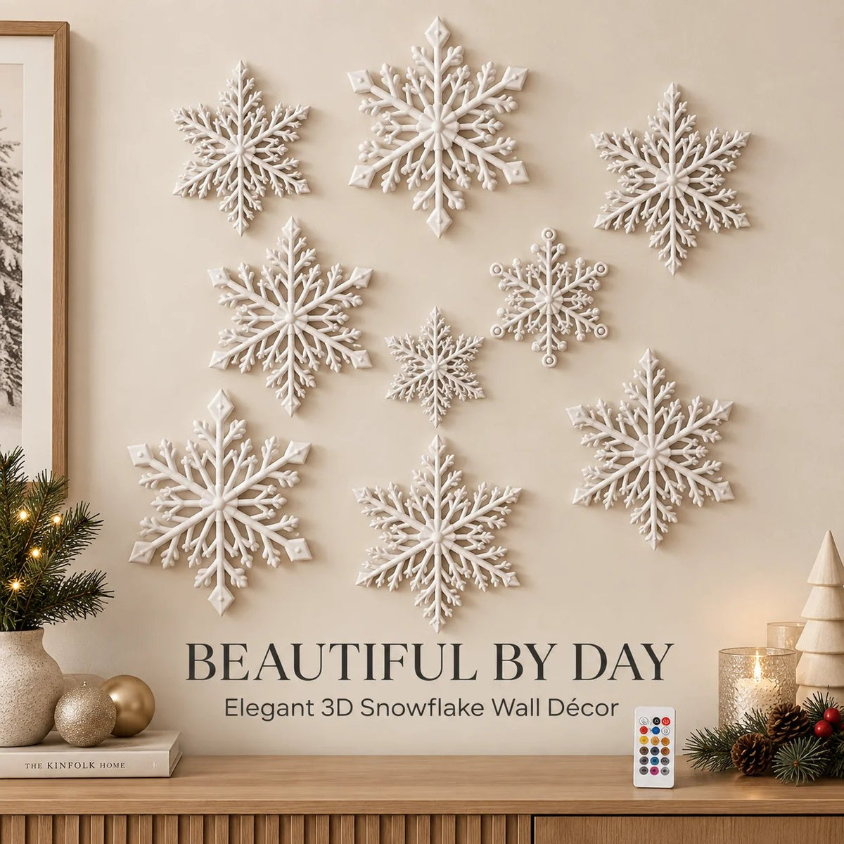 ❄️ LED Snowflake Wall Lights – Create a Magical Christmas Glow