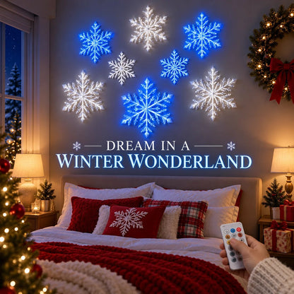 ❄️ LED Snowflake Wall Lights – Create a Magical Christmas Glow