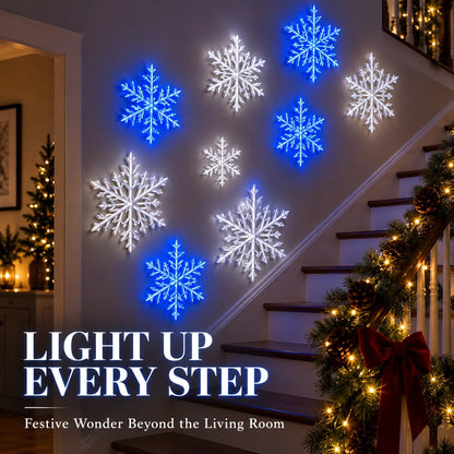 ❄️ LED Snowflake Wall Lights – Create a Magical Christmas Glow