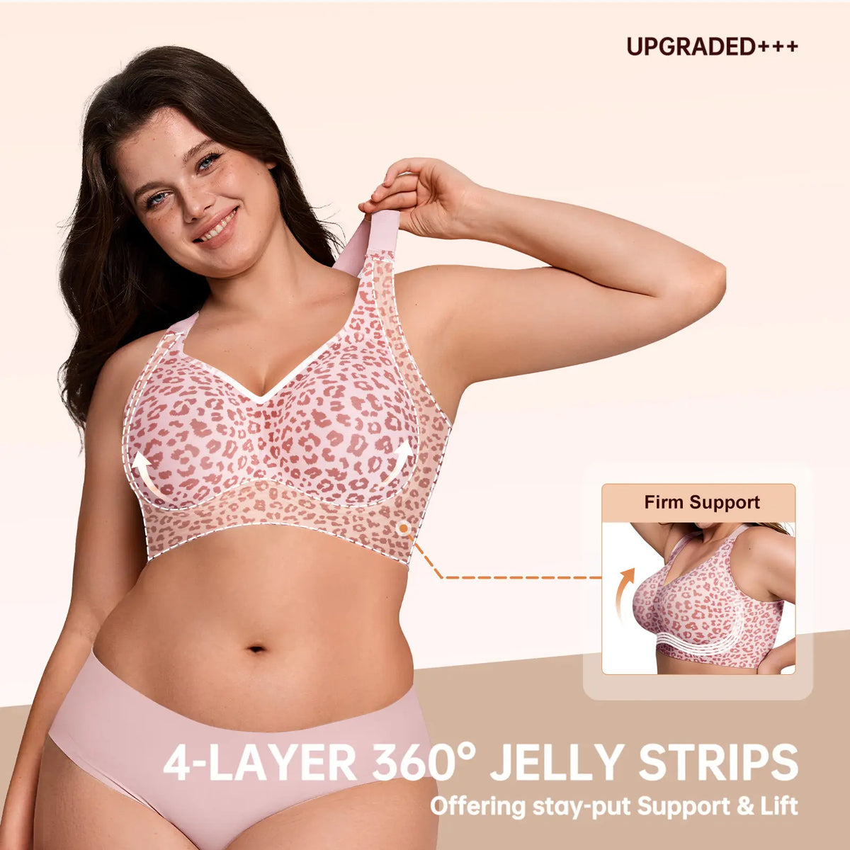 Women Jelly Bras Wirefree Padded Bra