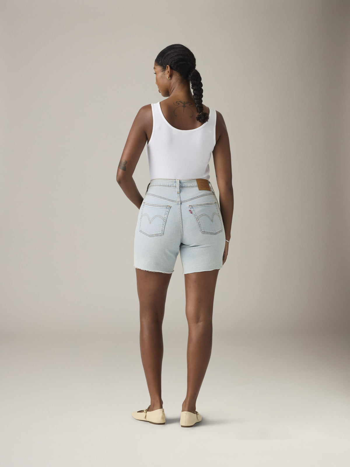 501 Mid-Thigh Denim Shorts