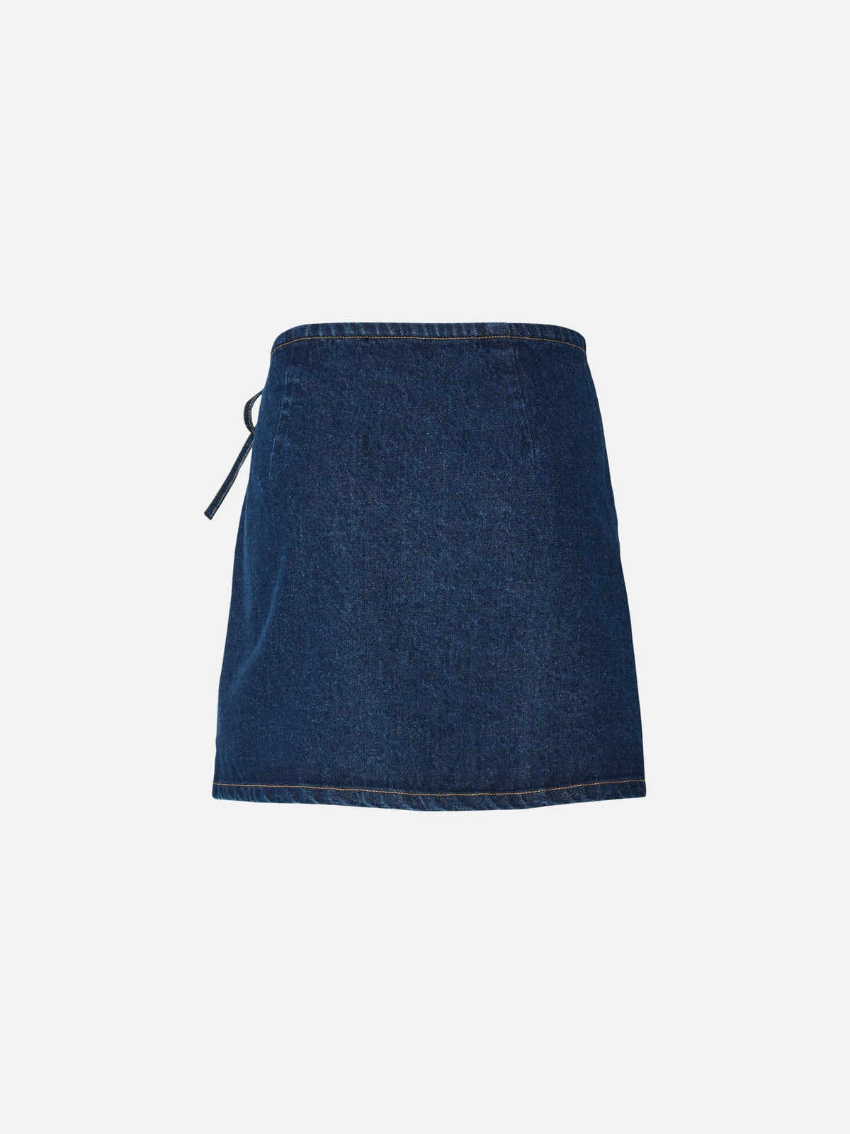 Flora Denim Wrap Mini Skirt